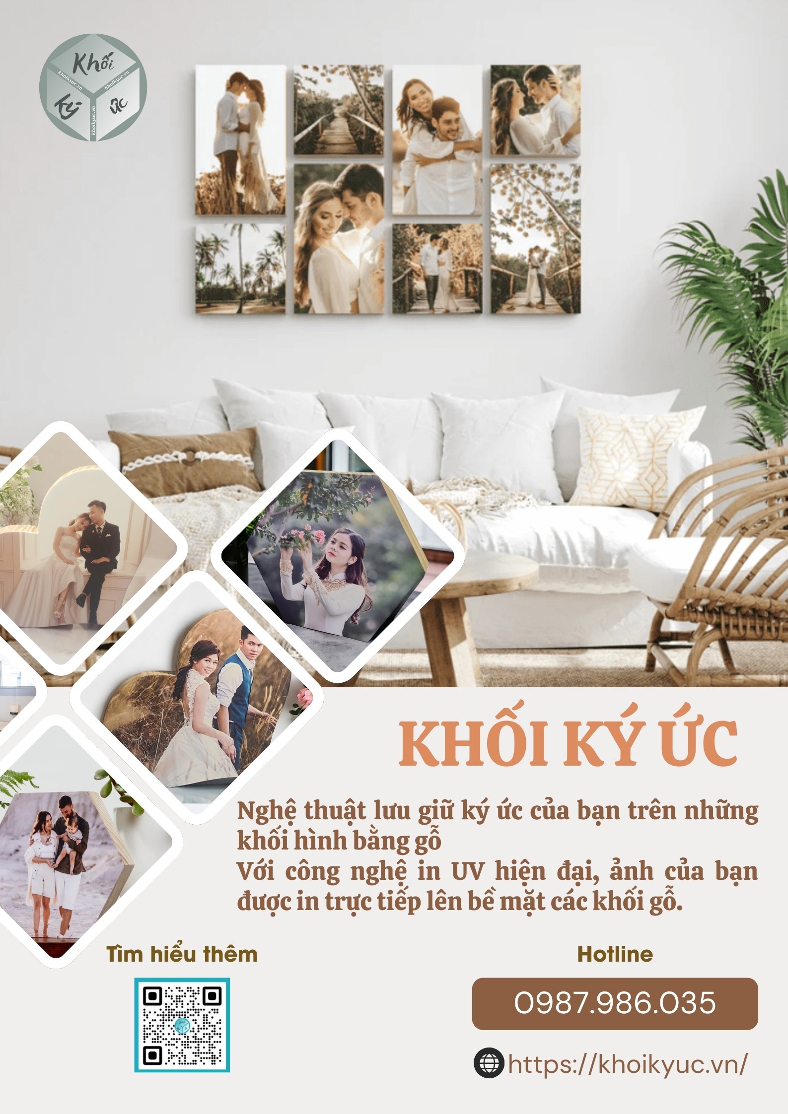 khối ký ức in ảnh trên gỗ cho khách hàng?